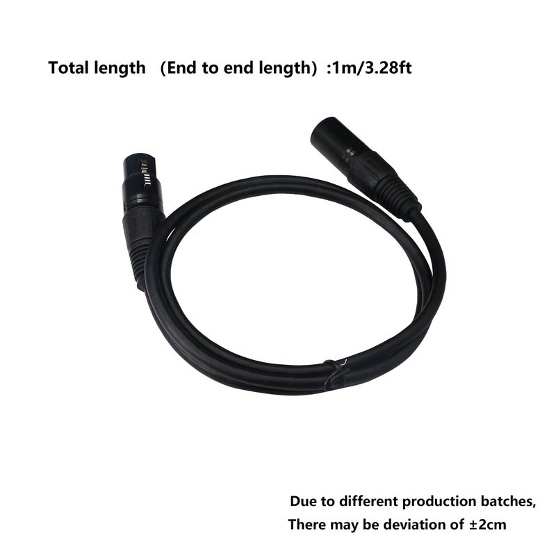 SinLoon (1m) DMX Stage Light Cable,DJ XLR Cable, 3-Pin Female XLR to 5-Pin Male XLR DMX Turnaround Connection for Moving Head Light Par Light Spotlight with XLR Input & Output (5male) - Image 4